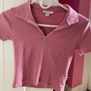 Y2K pink crop top